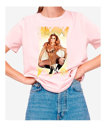 Polera Gloria Trevi 100% Algodón World Tour 2023 Diva C-860