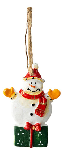 3 Adorno Colgante De Navidad, Muñeco De Nieve Y Caja