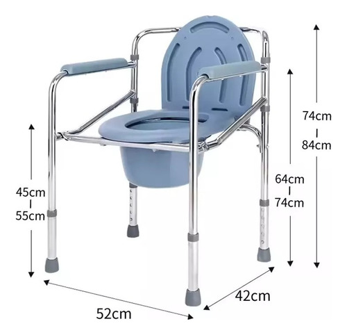 Baño Inodoro W.c Portátil Plegable Silla Ducha Portatil
