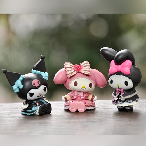 Set 5pz Figuras Kuromi Hello Kitty Violeta Jade Pudin Lolita
