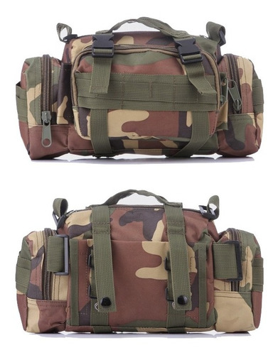 Maleta Militar Tactical 3 L Camuflada Camping Moto Canguro