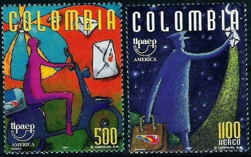 América Upaep - El Cartero - Colombia - Serie Mint