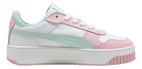 Puma Carina Street Jr Para Dama Color Blanco, Rosa, Verde