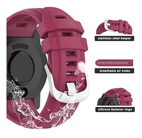 Malla De Silicona Deportiva Garmin Instinct 2s Vino