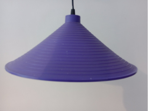 Lámpara Colgante Sombrero Chino 35cm Pvc Violeta Cocina