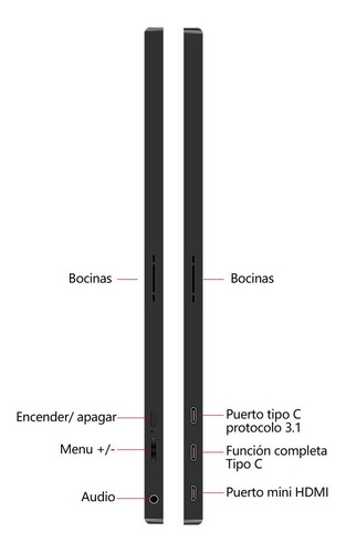 Monitor Portatil Para Laptops Y Consolas Pantalla 15,6'' Fhd