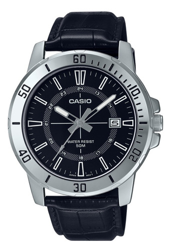 Reloj Casio Mtpvd01l 1c Hombre Correa Fechador