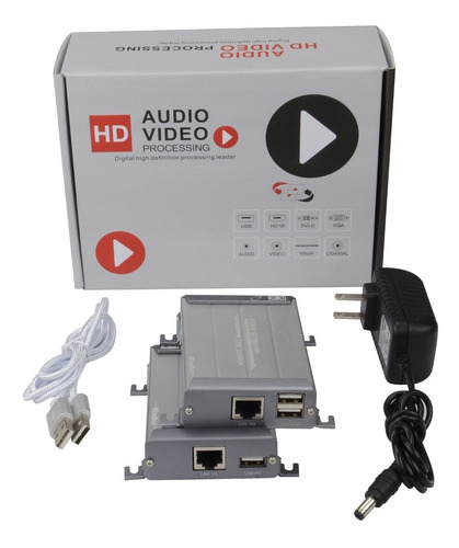 Imagen 5 de 6 de Extensores Hdmi Por Utp De 100m Con Usb Teclado Y Mouse