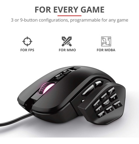 Trust Gaming Gxt 970 Morfix Ratón Para Gaming