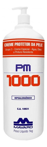 Creme Protetor Hiporalérgico Pm 1000 Mavaro 1kg Grupo 3