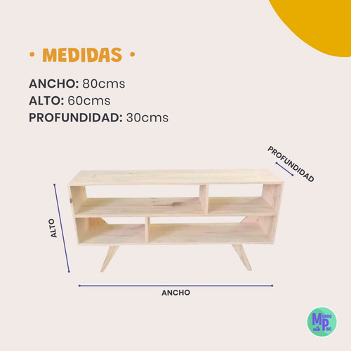 Mesa Rack Auxiliar Ratona Tv 80 Nordico - Mundopino