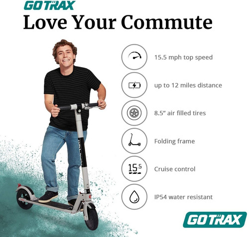 Patineta Electrica 12 Millas De Largo Alcance Gotrax Xr