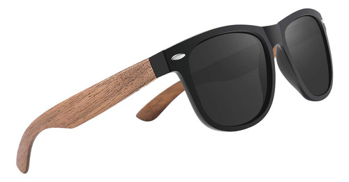 Davsolly Black Polarized Sunglasses For Men Square Vintage R