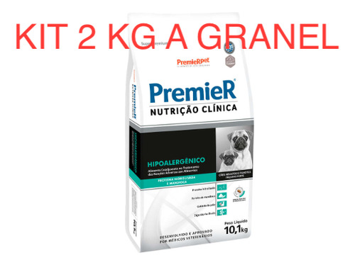 Kit 2 Kg Ração A Granel Premier Nutrição Hipoalergênico Mini