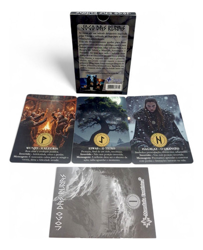 Baralho Jogo Das Runas 25 Cartas Plastificadas Detalhadas
