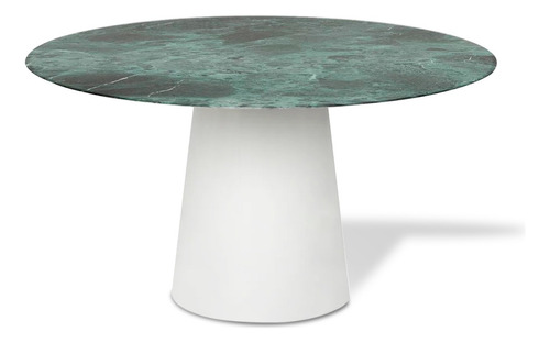 Mesa De Jantar Tulipa Redonda Verde Quatemala 107 Verde-escuro Branco