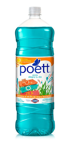 Imagen 2 de 2 de Limpiador Líquido Poett Alegra Tu Día 1800 Ml