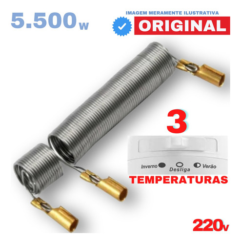 Resistência Duo Shower 220v 5500w Lorenzetti Original Maxi