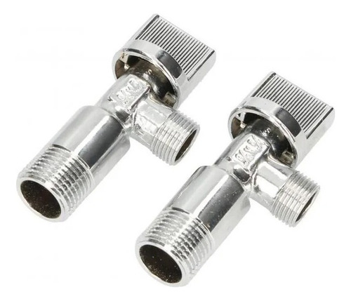 Llave Wc Angular Cromada C/flange 1/2 He X 3/8 He