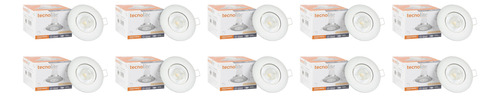 10 Luminarias Led Empotrables 3000k 5.5w 68° Tecnolite