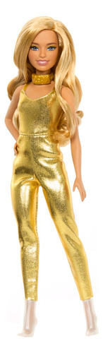 Barbie Fashionista Muñeca Look Dorado