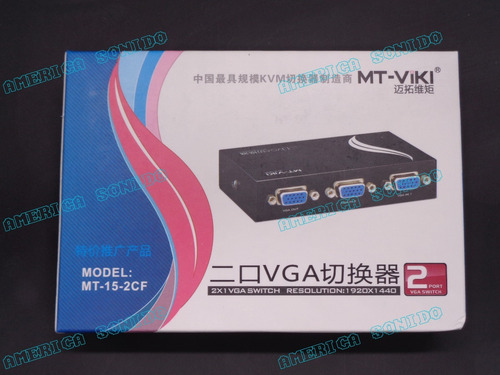 Switch Kvm Vga 2 Puertos 2 Entradas 1 Salidas