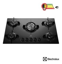 Cooktop Gás Electrolux Mesa Em Vidro 05 Bocas Preto - Ke5tp