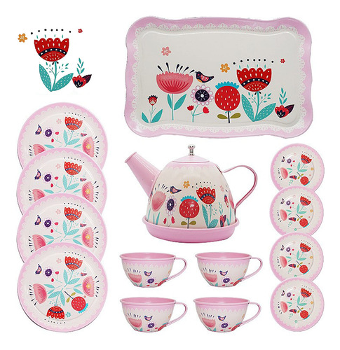 Juego De Té Para Niñas Con Platos Regalo Navidad