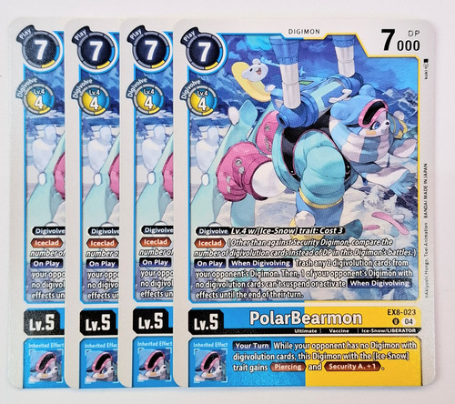 Carta Playset Polarbearmon Ex08 23 U Digimon Tcg Polarbearmon Ex08 23 U Inglés (Usado)