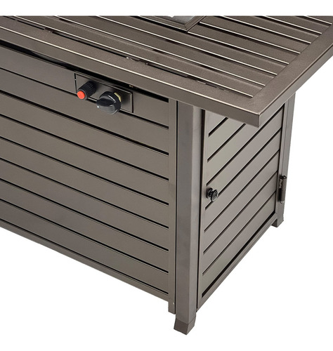 Mesa Rectangular De Aluminio Para Fogata Color Moca