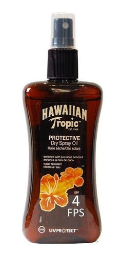 Aceite Bronceador Hawaiian Tropic Fps 4 240 Ml En Spray