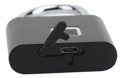 Candado De Cierre Con Huella Dactilar Negro 0.5s Unlock A Pr