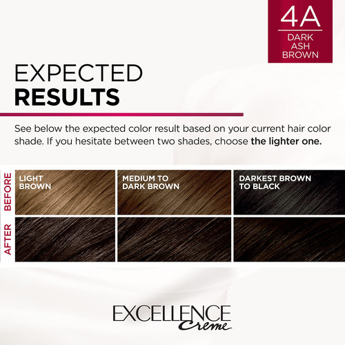 Tinte De Pelo L'oreal Paris Excellence Creme 4a Marrón Ceniz