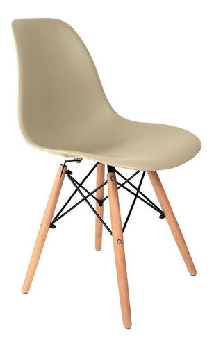 Cadeira de jantar Empório Tiffany Eames DSW Madera, estrutura de cor  fendi, 1 unidade
