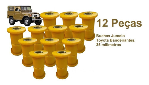 Buchas Jumelo Toyota Bandeirantes 35 Mm -  Moderna  12 Peças