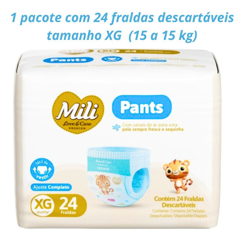 Fralda Descartável Pants Cintura Elástica 360º C/24 Tam Xg