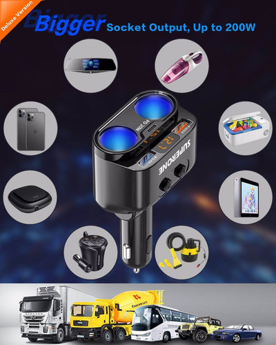 Adaptador De Alimentação Splitter Para Isqueiro Superone 200