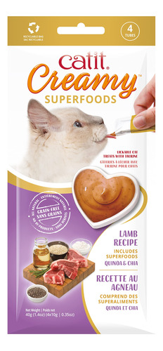 Catit Creamy Superfood Lickable Cat Treat - Golosina Hidrata