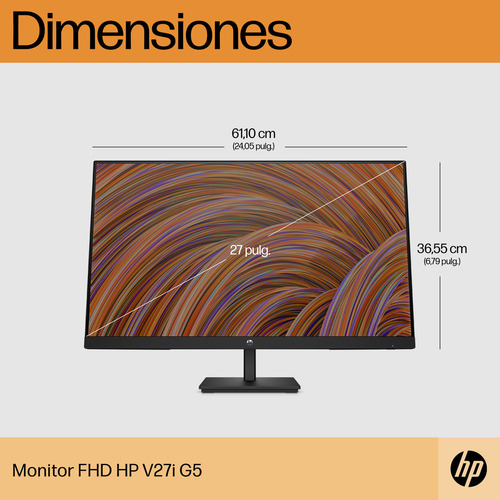 Monitor HP V27i G5 FHD color negro