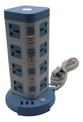 Multicontactos Regleta Hub Alimentador Usb De Torre Oficina