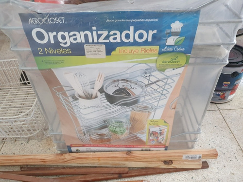 Organizador Aerocloset 20cms Acero Pintado En Color Gris 