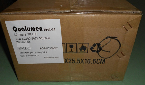 Pack De Tubos Led 18w, 120cm, 2160lm, Qualumen, X10 Unidades