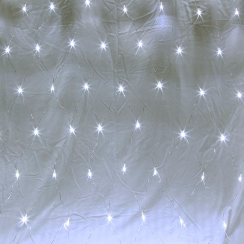 Imagen 8 de 10 de Red De Luces Led Blanca Fria 150 X 150cm Navidad Casamientos