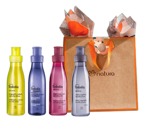 Set Perfumes Bodys Splashs X4 Tododia 200ml Natura