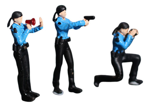 Modelo De PolicĂa A Escala 1/64, 3 Mujeres