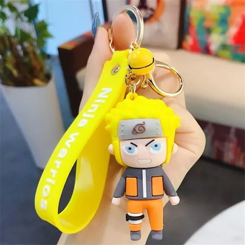 LLavero de Naruto de silicona 3D para niños, llavero de PVC