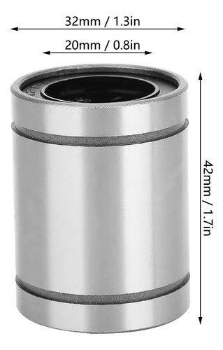 Lm25uu, 2 Peças De Aço De Rolamento De Movimento Linear, Alt