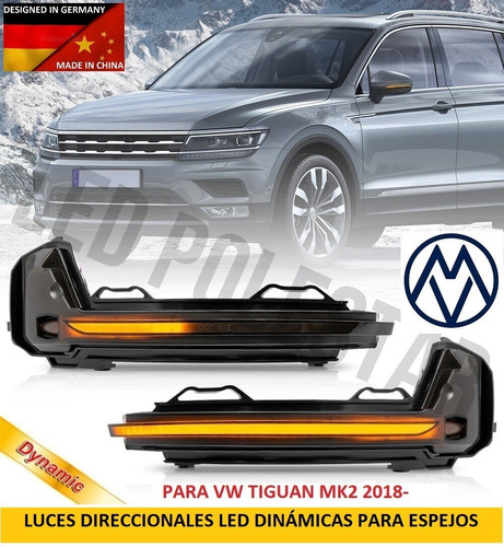 Luz Led Dinámica Secuencial Vw Tiguan Mk2