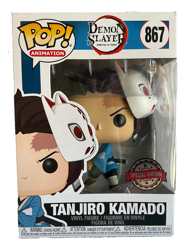 Funko Pop Tanjiro Con Mascara #867 Demon Slayer Exclusivo Color Tanjiro Kamado #867 / With Mask / Kimetsu No Yaiba