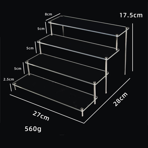 Soporte De Figura De 4 Niveles De Ancho 27x28cm Claro
